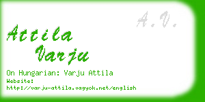 attila varju business card